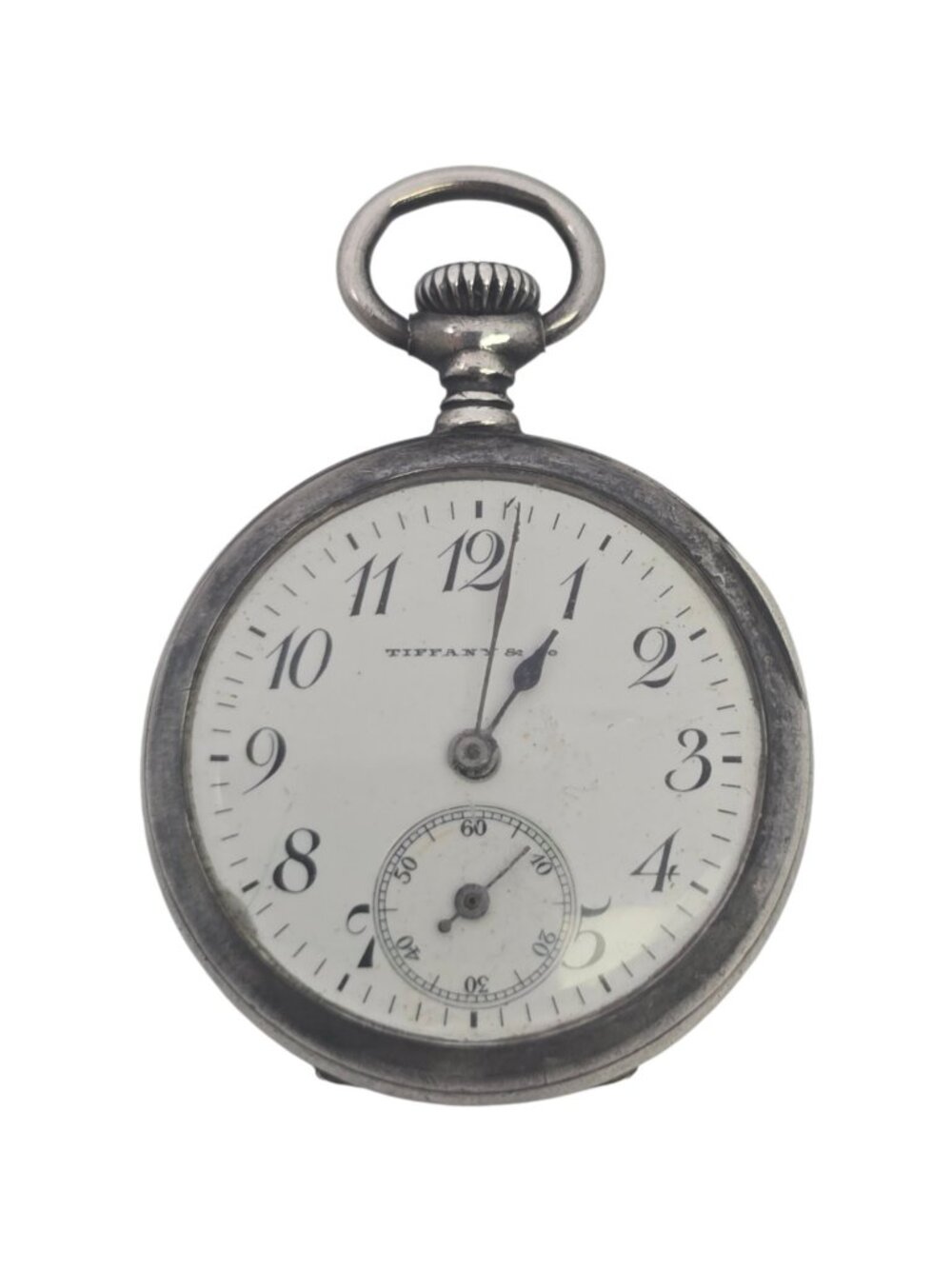 Tiffany & Co 935 Sterling Silver Ladies Small Pocket Watch w/Monogram #24945
